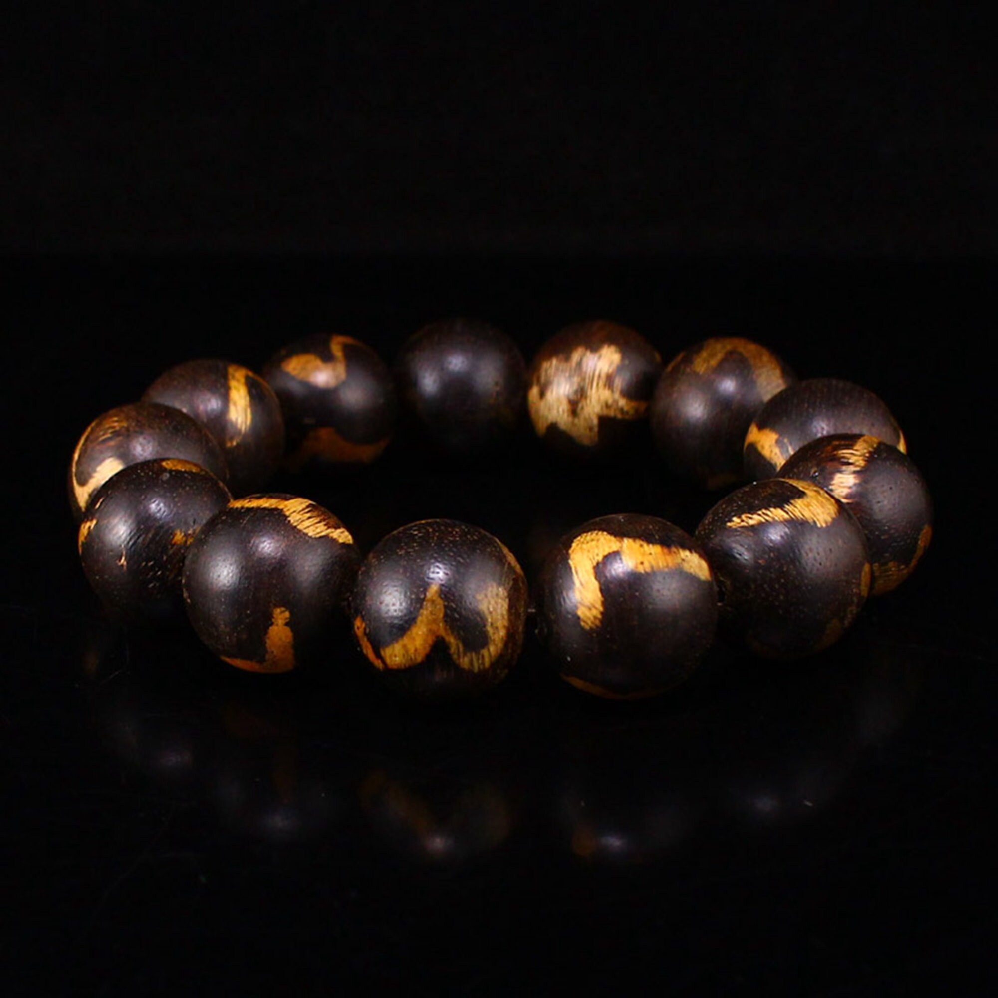 N3325 19 MM Chinese Chenxiang Wood Beads Bracelet Etsy