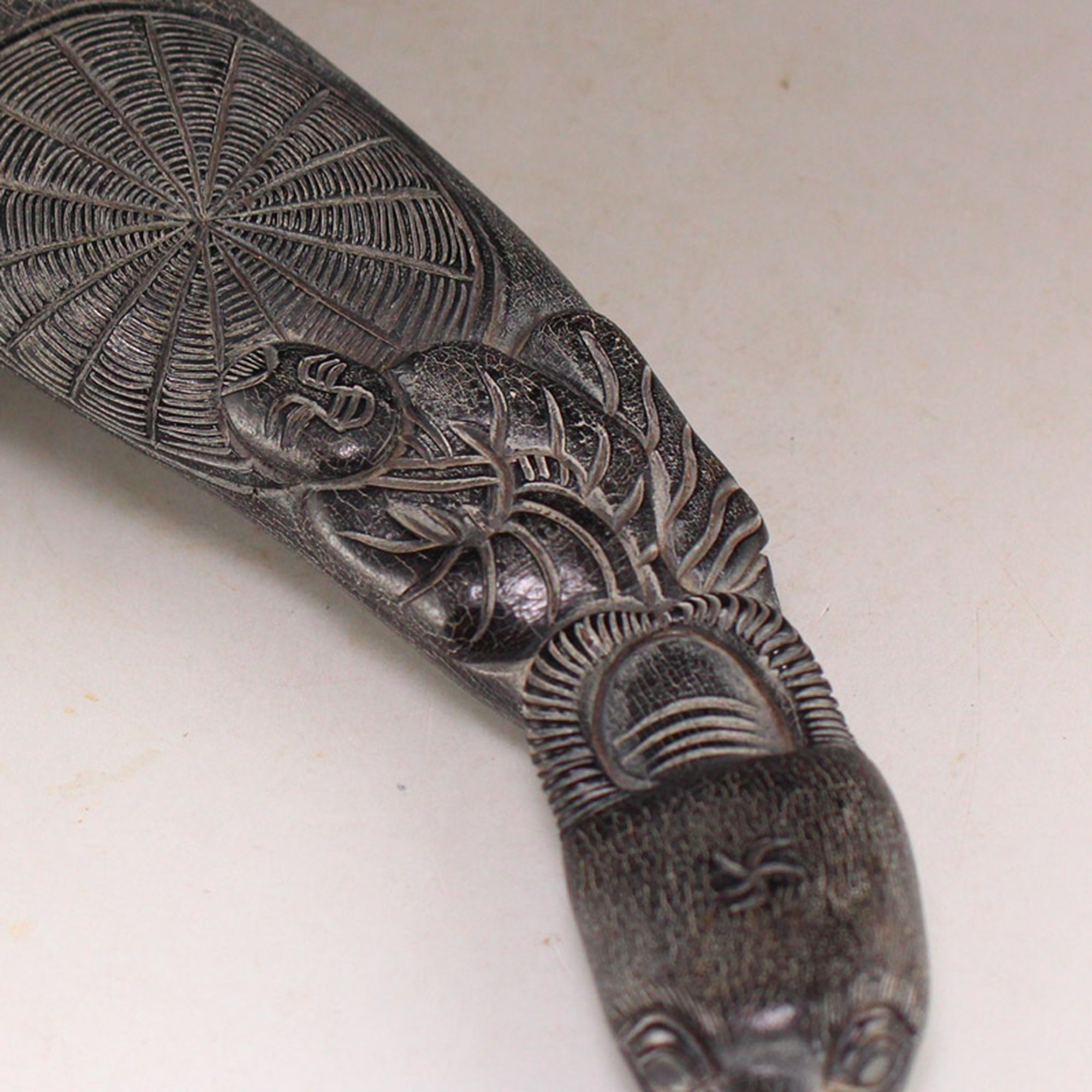 N3865 Vintage Ox Horn Carved Kid & Ox Cup Etsy