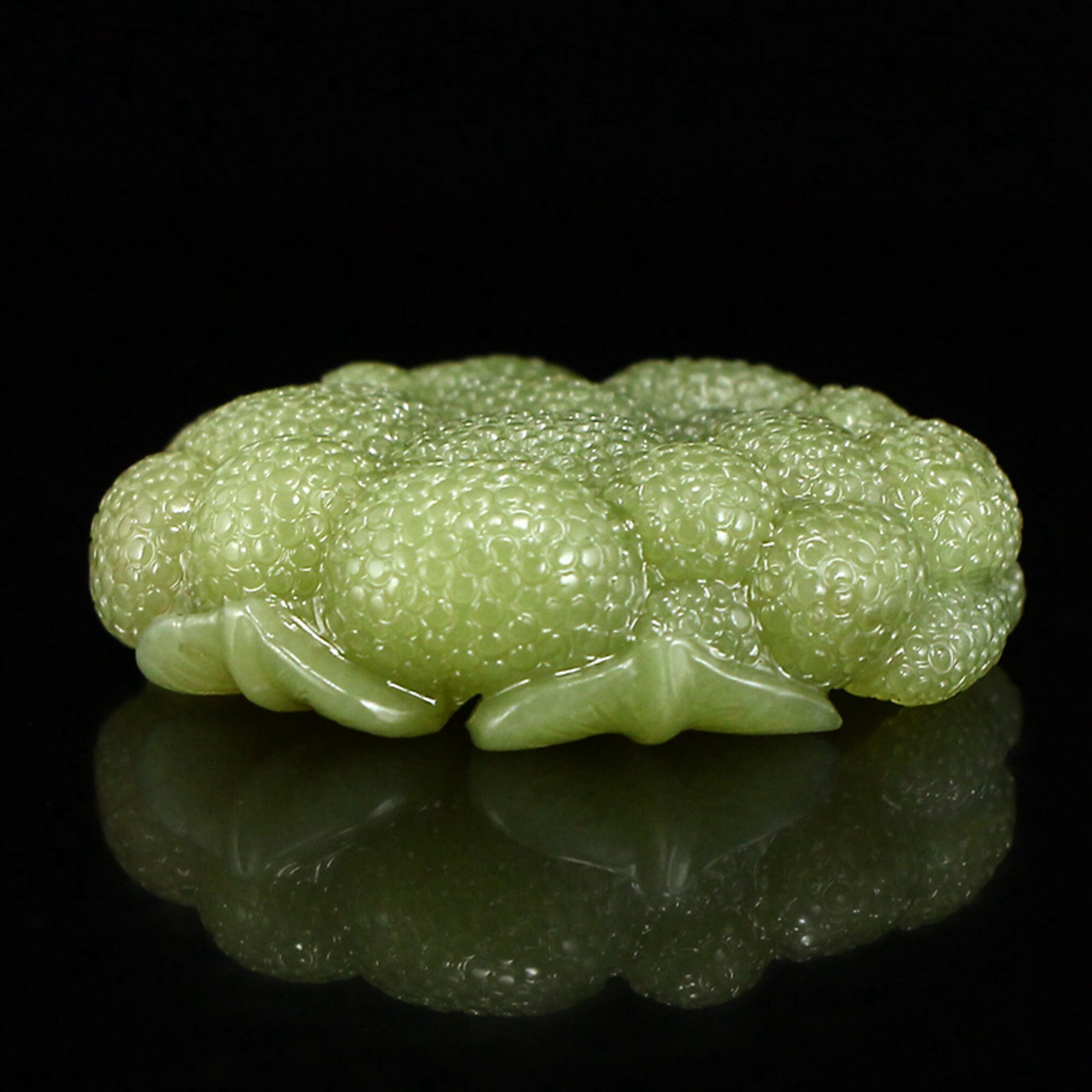 N2306 Hand Carved Chinese Hetian Jade Broccoli Pendant w Etsy