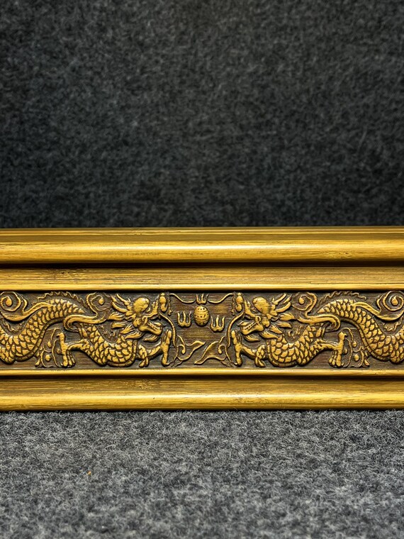 E7233 Vintage Chinese Bamboo Low Relief D=Fortune… - image 9