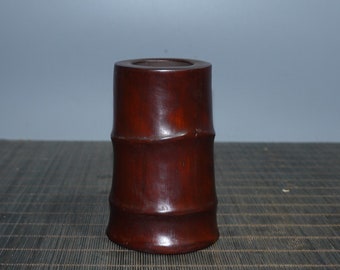 N0441 Chinese Bamboo Carved Brush Pot