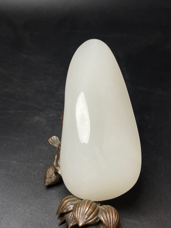 N0586 Superb Chinese Natural White Hetian Jade Pen