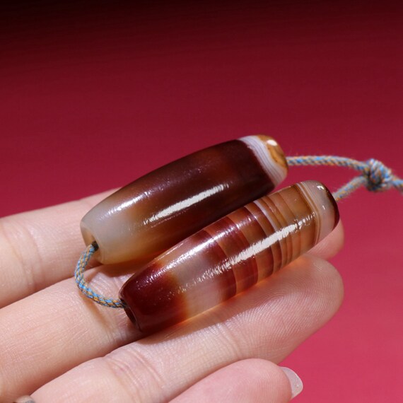 N1136 Two Chinese Agate Pendant - image 9