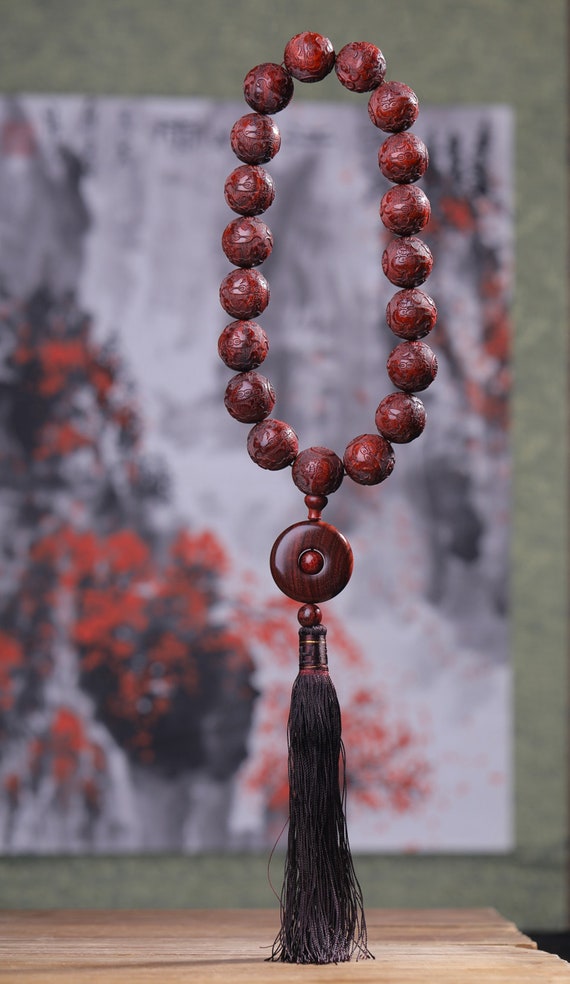 E7442 Chinese Zitan Wood Beads Bracelet