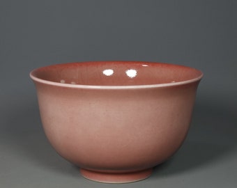 N1064 Chinese Red Glaze Porcelain Bowl