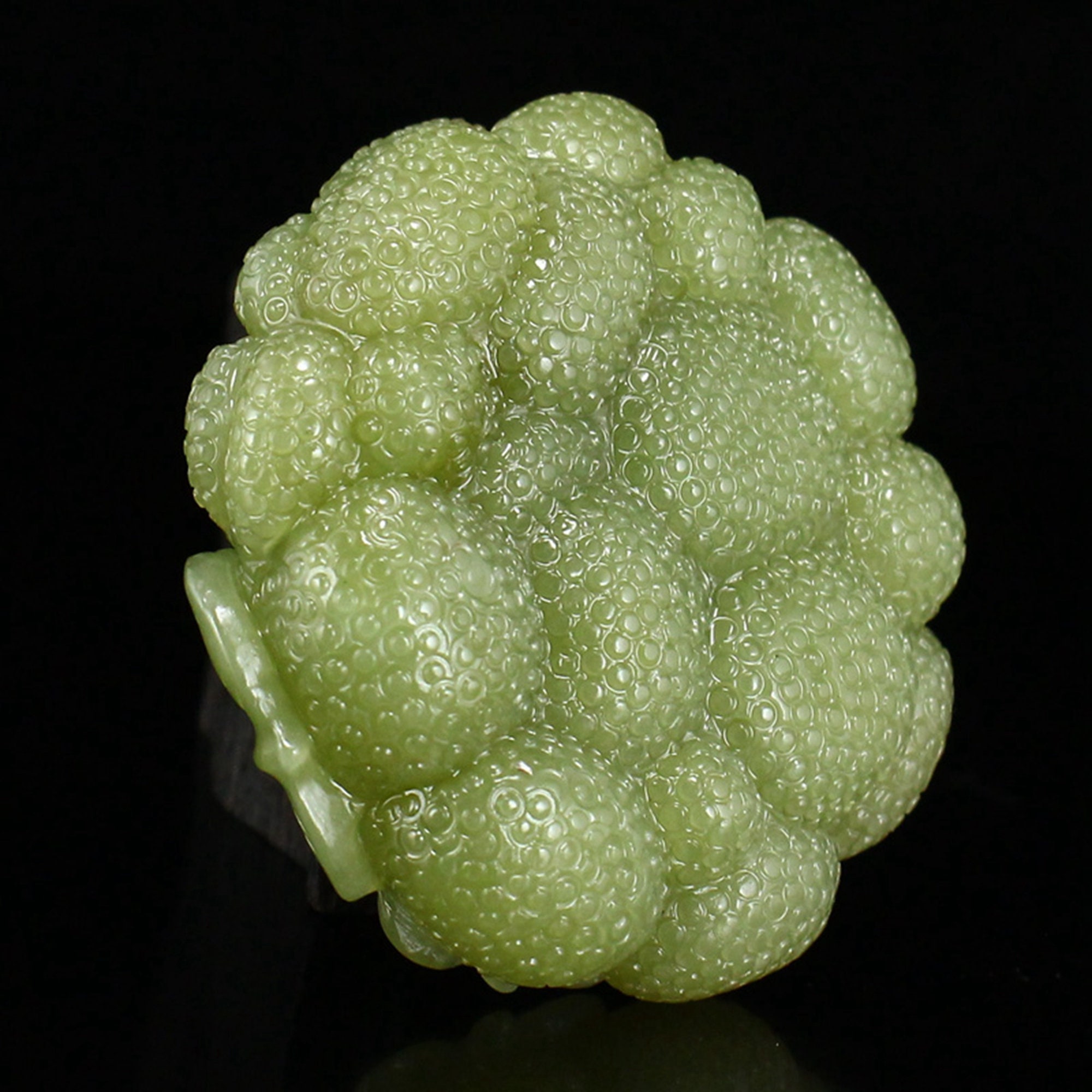 N2306 Hand Carved Chinese Hetian Jade Broccoli Pendant w Etsy