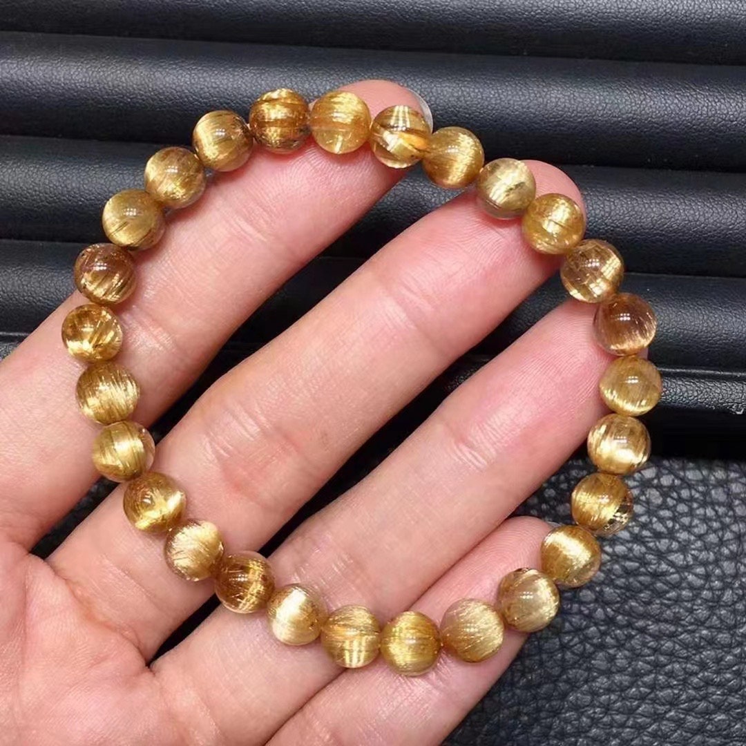 E1715 7mm Beautiful Chinese Quartz Rutilated Crystal Beads Etsy