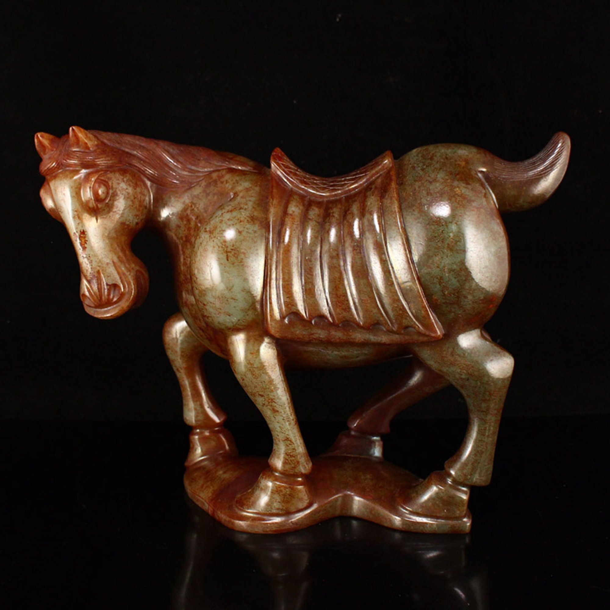 N3439 Superb Vintage Chinese Hetian Jade Horse Statue Etsy