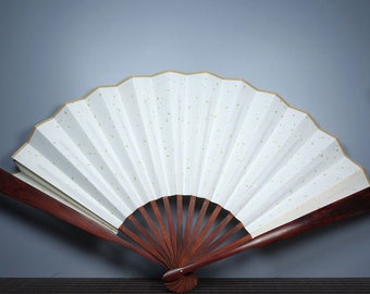 E9686 Chinese Zitan Wood & Xuan Paper Fan