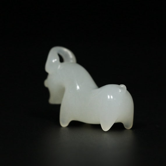 E9674 Chinese Natural Hetian Jade Carved Gourd & … - image 6