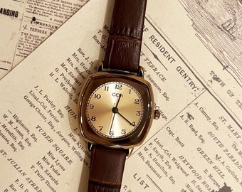 Square Watch,Square Rectangular Vintage Women watch ,Women watch,Wrist watch, Quartz Wristwatch, gift for women, vintage watch