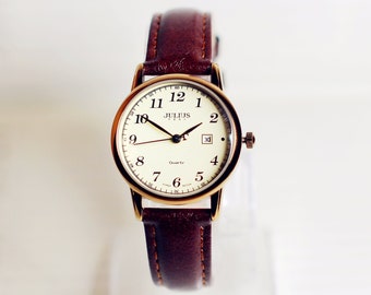 Parenhorloge, polshorloge, dameshorloge, leren horloge, verjaardagscadeau, speciaal cadeau, Valentijnsdagcadeau