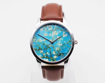 Van Gogh Watch, Almond Blossoms, Unisex Watch, Floral Watch, Ladies Watch, Men's Watch, Wrist Watch, valentine’s gift