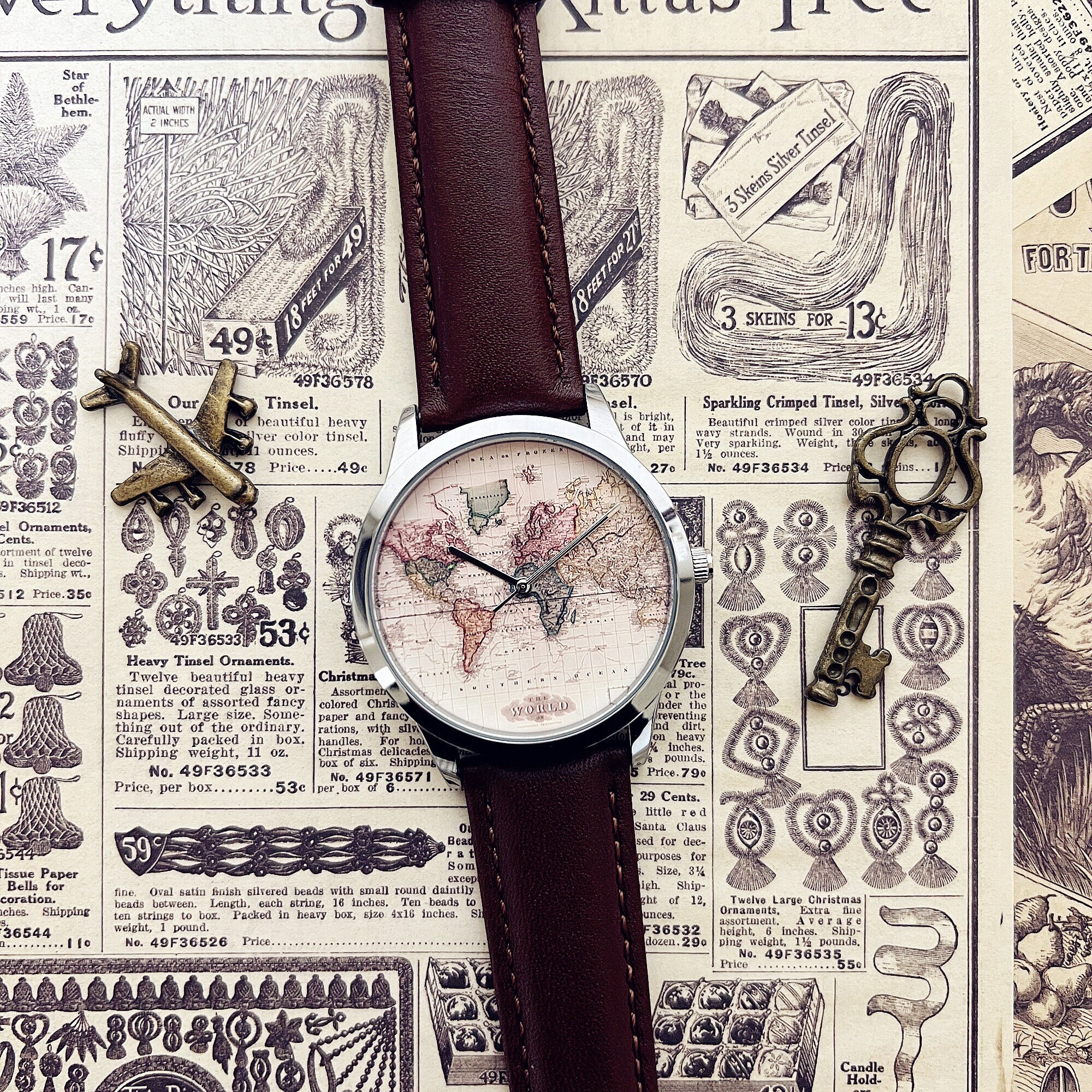 Watch with map face sale