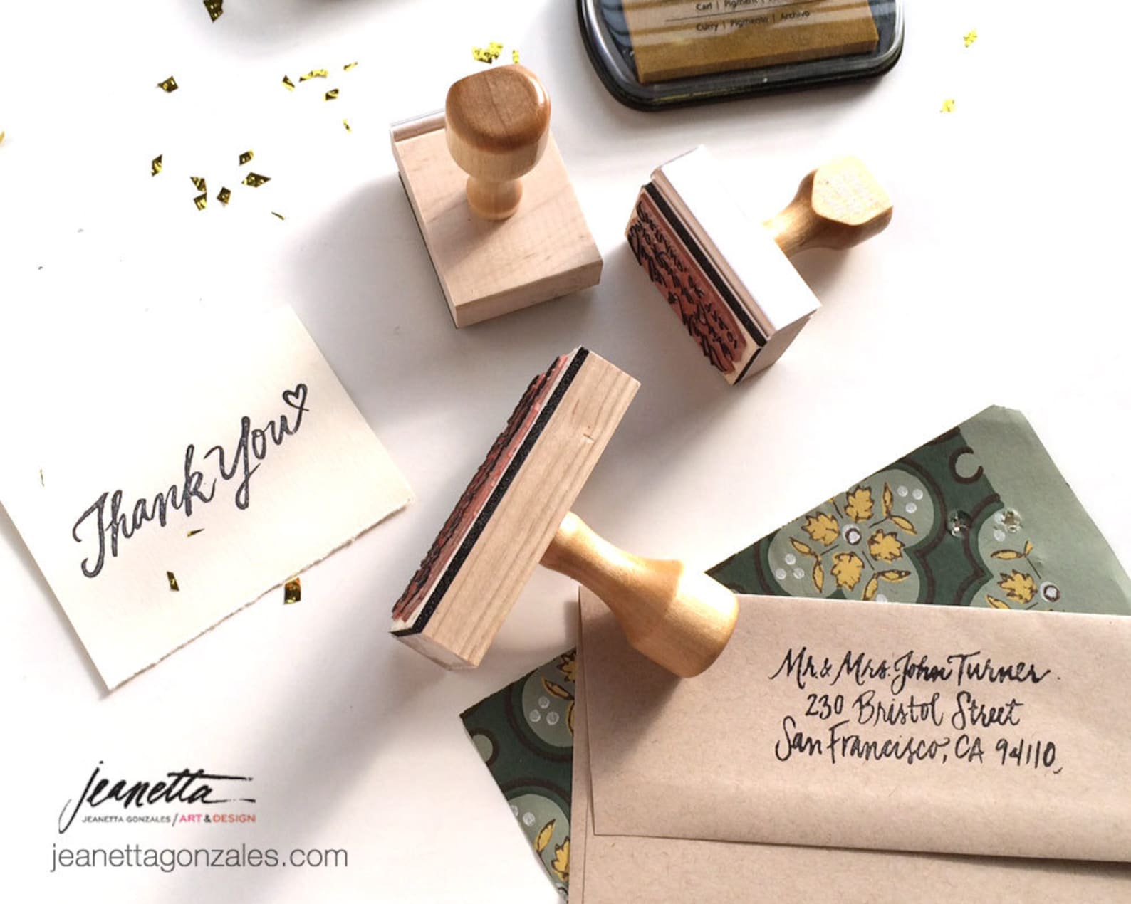 Rubber Stamp for Envelopes Return Address Custom Design Etsy