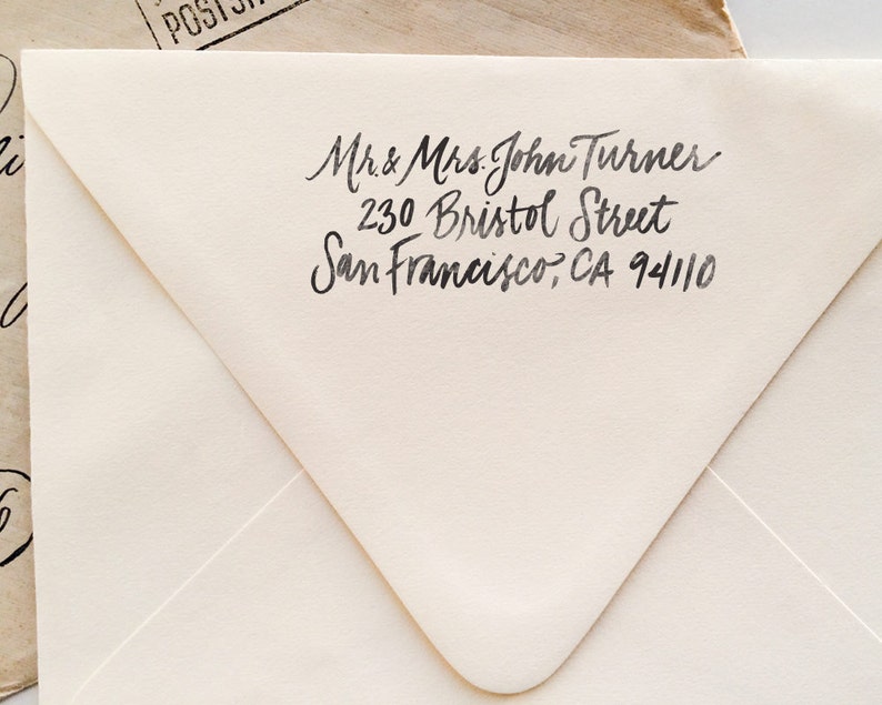 Rubber Stamp for Envelopes Return Address Custom Design Etsy