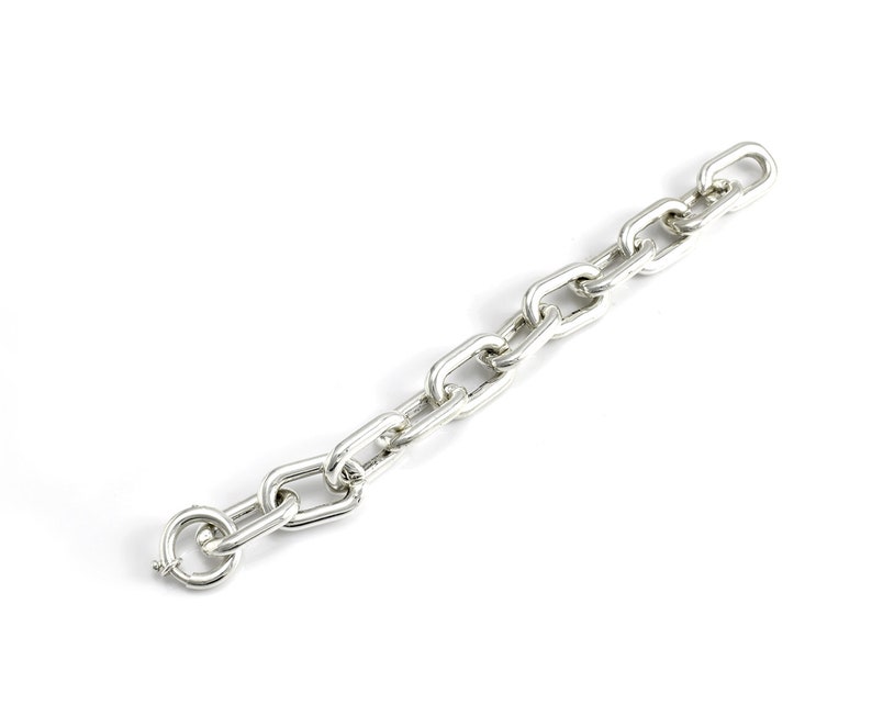 Chain & Link Bracelet, 925 Sterling Silver, Gift for her image 4