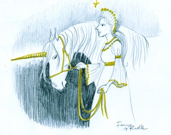 Original drawing - the Unicorn Lady