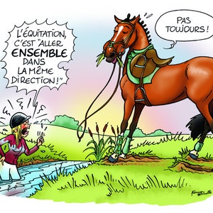 Limited edition &quot;Horse riding is...&quot;  20 x 30 cm - numbered and signed