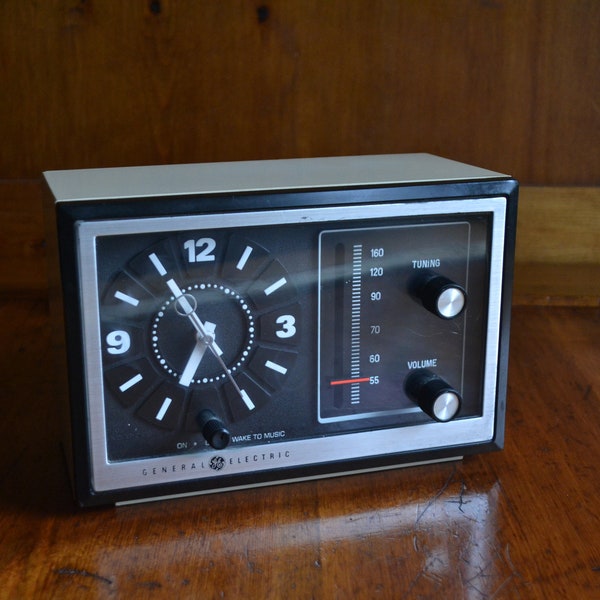 General Electric Vintage Clock Radios Etsy