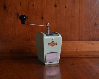 Turquoise KYM Coffee Grinder Vintage made in Germany RARE in Color