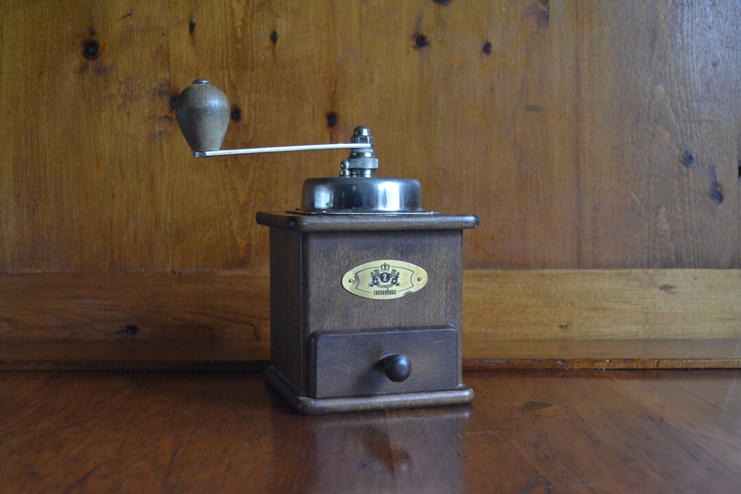 Vintage Zassenhaus Dark Stained Coffee Grinder Mill Burr Style Etsy