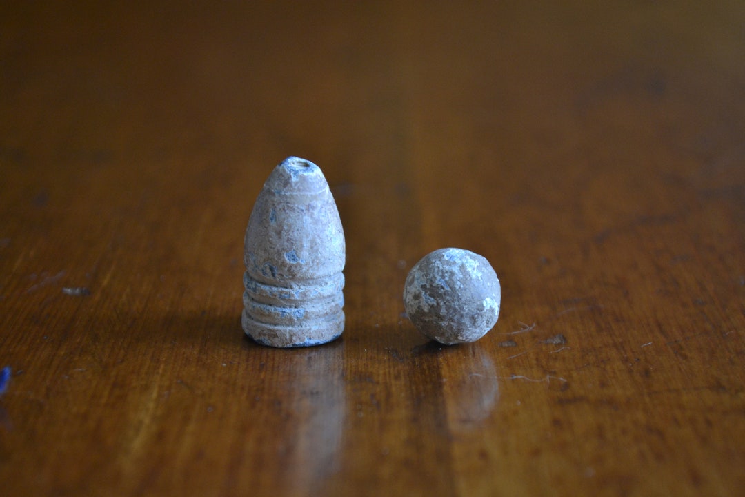 Authentic Civil War Bullets Conical and Round Ball Etsy