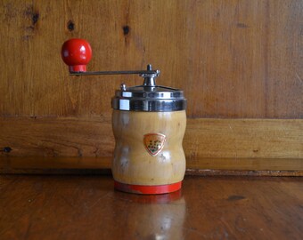 Vintage Coff Barrel Design Manual Coffee Grinder Mill in Nice Shape