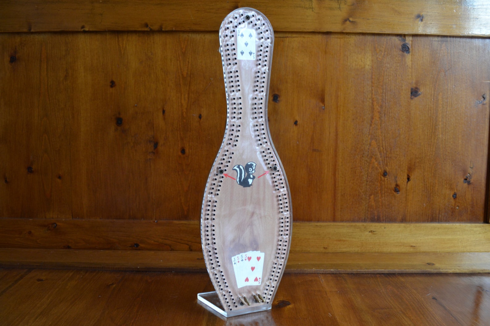 Unique Cribbage Board Made in the USA from a Bowling Pin Etsy