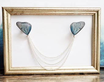 Mint Schmetterling , Pullover Clip , Kragen pin , Halsband Kette , Schmetterling Brosche , Schmetterling Geschenk , Schmetterling Geschenkidee , Mint Geschenkidee