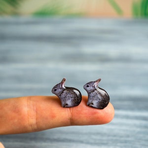 rabbit gift , rabbit earrings , bunny jewelry , rabbit jewelry , animal earrings , bunny studs
