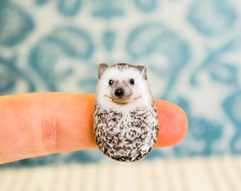 JOYID Cute Hedgehog Brooch Emanel Animal Pin Brooch Accessories Jewelry Gift 