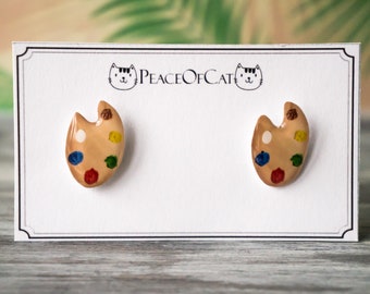 painter gift , gift for artist , gift for art teacher , artist jewelry , artist earrings