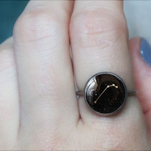 aries ring , zodiac ring , aries jewelry , astrology ring , aries gift ,  constellation ring