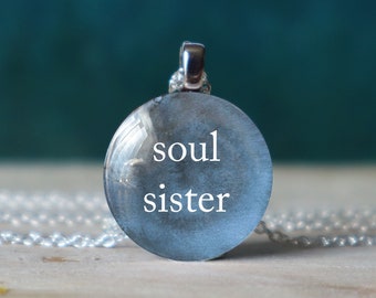 soul sister gift , soul sister necklace , unbiological sister , bff necklace , soul sister , sister in law gift , bonus sister gift