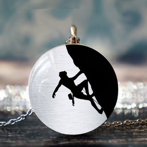 mountain climber , rock climbing , mountain pendant , climbing jewelry , climbing necklace , climbing pendant , rock climber gift