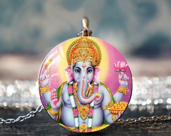 ganesh halsband, yogasmycken, ganesh-hänge, ganesha-smycken, elefanthalsband, hinduiskt halsband, hinduiska smycken, andliga smycken