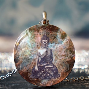 yoga necklace , buddha pendant , yoga jewelry , spiritual necklace , buddha jewelry , buddhist jewelry , tibetan necklace , buddha jewellery