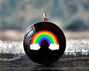 rainbow jewellery , gay pride jewelry , lgbt necklace , rainbow pendant , pride necklace , lesbian necklace , gay pride necklace