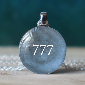 777 necklace , number necklace , lucky necklace , good luck necklace ,
