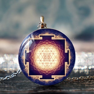  sacred geometry, sri yantra pendant, sri yantra