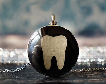 tooth necklace , dental jewelry , dentist jewelry , dentist gift , tooth pendant , dental graduate , gold tooth necklace , hygienist gift