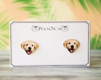 Labrador Retriever , Labrador Geschenk , Hundeliebhaber Geschenk , Gelbes Lab , Labrador Schmuck , Labrador Ohrringe , Retriever Schmuck