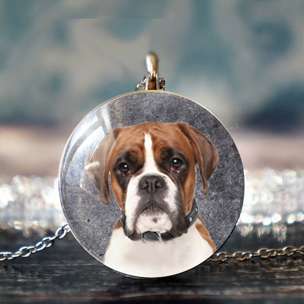 Boxer Liebhaber, Hundeliebhaber Geschenk , Boxer Geschenke , Hunderasse Schmuck , Boxer Anhänger , Boxer Hund Halskette