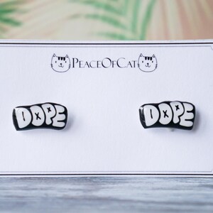 dope , dope gifts , funny gift , funny earrings , fun earrings , quirky jewelry , funny jewelry image 2