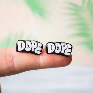 dope , dope gifts , funny gift , funny earrings , fun earrings , quirky jewelry , funny jewelry image 1