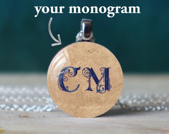 monogram pendant , alphabet necklace , big letter necklace , monogram necklace , initial necklace