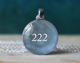 222 necklace , number necklace , 222 angel number , spiritual necklace , lucky necklace ,