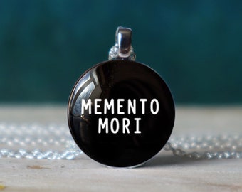 memento mori , memento mori jewelry , memento mori pendant , stoic necklace , goth necklace ,