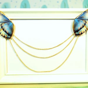 Collar brooch , collar pin , butterfly jewelry , collar chain , collar tips , butterfly brooch , valentine&#39;s gift
